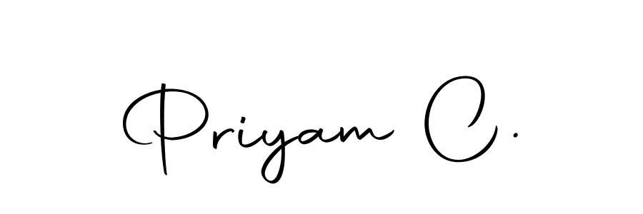 Use a signature maker to create a handwritten signature online. With this signature software, you can design (Autography-DOLnW) your own signature for name Priyam C.. Priyam C. signature style 10 images and pictures png