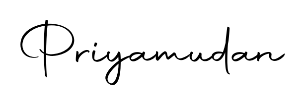 The Autography-DOLnW handwriting style adds charm and authenticity to name Priyamudan. A wonderful choice for personal thank-you notes. Priyamudan signature style 10 images and pictures png