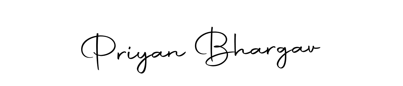 How to make Priyan Bhargav name signature. Use Autography-DOLnW style for creating short signs online. This is the latest handwritten sign. Priyan Bhargav signature style 10 images and pictures png