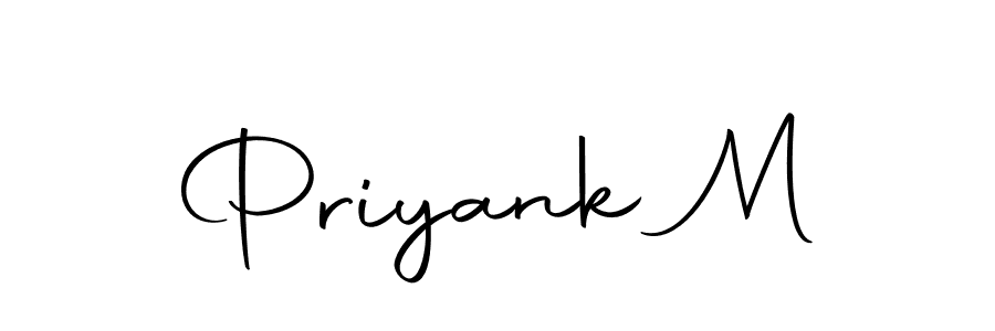 You should practise on your own different ways (Autography-DOLnW) to write your name (Priyank M) in signature. don't let someone else do it for you. Priyank M signature style 10 images and pictures png