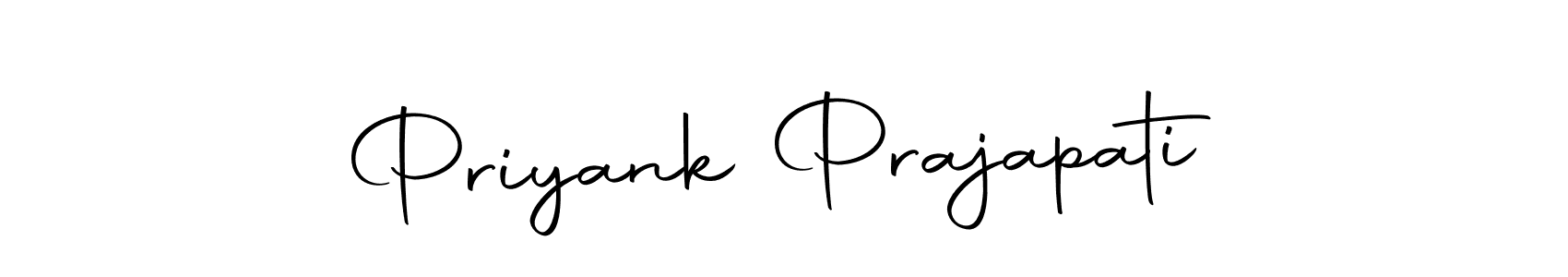 Design your own signature with our free online signature maker. With this signature software, you can create a handwritten (Autography-DOLnW) signature for name Priyank Prajapati. Priyank Prajapati signature style 10 images and pictures png