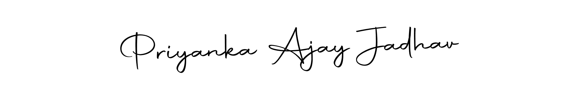 Priyanka Ajay Jadhav stylish signature style. Best Handwritten Sign (Autography-DOLnW) for my name. Handwritten Signature Collection Ideas for my name Priyanka Ajay Jadhav. Priyanka Ajay Jadhav signature style 10 images and pictures png