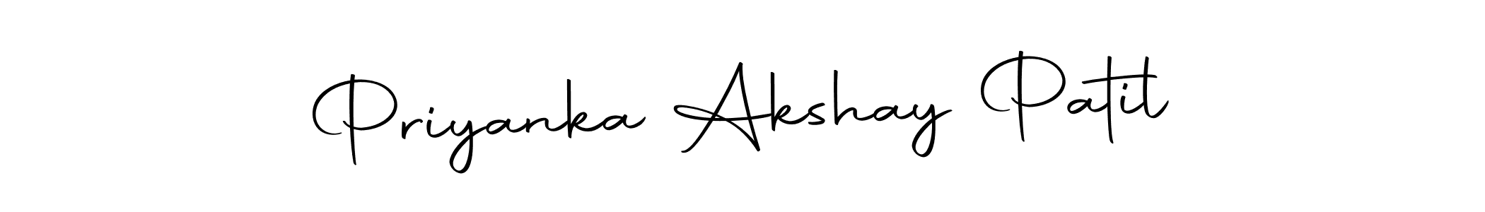 How to make Priyanka Akshay Patil name signature. Use Autography-DOLnW style for creating short signs online. This is the latest handwritten sign. Priyanka Akshay Patil signature style 10 images and pictures png