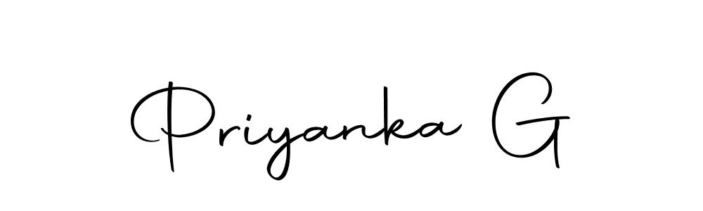 The best way (Autography-DOLnW) to make a short signature is to pick only two or three words in your name. The name Priyanka G include a total of six letters. For converting this name. Priyanka G signature style 10 images and pictures png