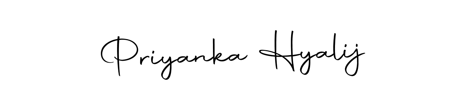 Create a beautiful signature design for name Priyanka Hyalij. With this signature (Autography-DOLnW) fonts, you can make a handwritten signature for free. Priyanka Hyalij signature style 10 images and pictures png