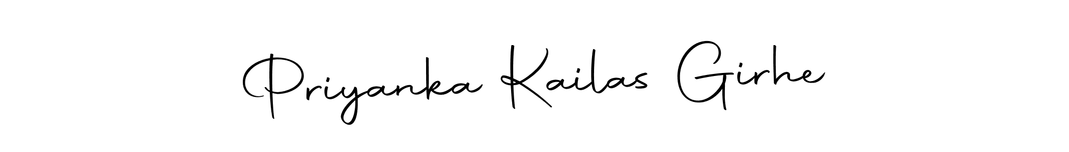 The best way (Autography-DOLnW) to make a short signature is to pick only two or three words in your name. The name Priyanka Kailas Girhe include a total of six letters. For converting this name. Priyanka Kailas Girhe signature style 10 images and pictures png