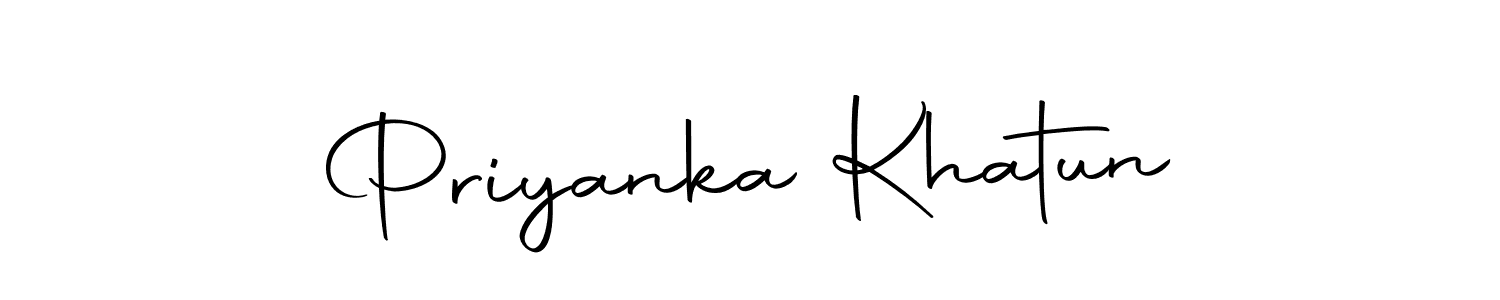 Design your own signature with our free online signature maker. With this signature software, you can create a handwritten (Autography-DOLnW) signature for name Priyanka Khatun. Priyanka Khatun signature style 10 images and pictures png