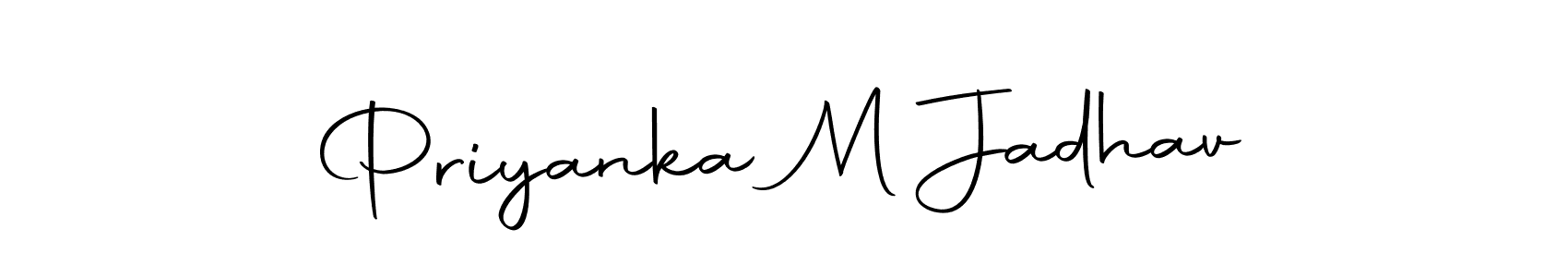 if you are searching for the best signature style for your name Priyanka M Jadhav. so please give up your signature search. here we have designed multiple signature styles  using Autography-DOLnW. Priyanka M Jadhav signature style 10 images and pictures png