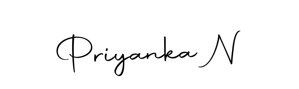 The best way (Autography-DOLnW) to make a short signature is to pick only two or three words in your name. The name Priyanka N include a total of six letters. For converting this name. Priyanka N signature style 10 images and pictures png