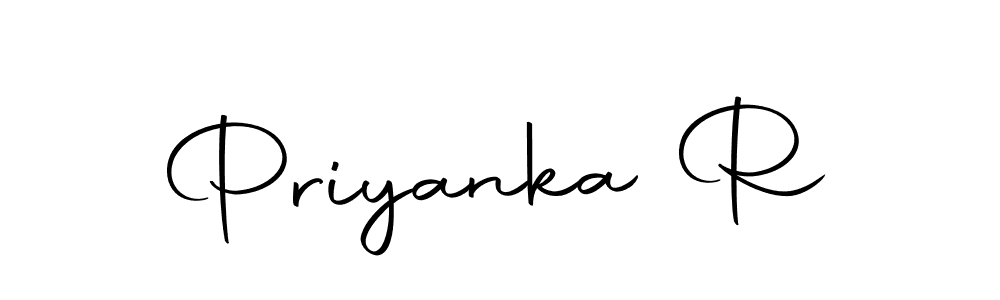 Design your own signature with our free online signature maker. With this signature software, you can create a handwritten (Autography-DOLnW) signature for name Priyanka R. Priyanka R signature style 10 images and pictures png