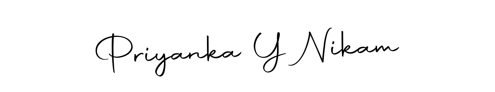 Design your own signature with our free online signature maker. With this signature software, you can create a handwritten (Autography-DOLnW) signature for name Priyanka Y Nikam. Priyanka Y Nikam signature style 10 images and pictures png