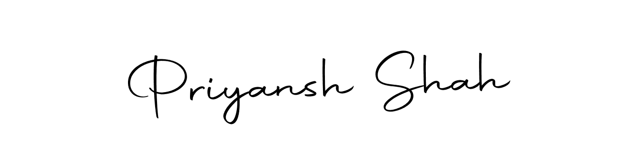 You should practise on your own different ways (Autography-DOLnW) to write your name (Priyansh Shah) in signature. don't let someone else do it for you. Priyansh Shah signature style 10 images and pictures png