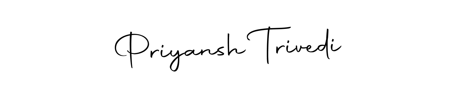 How to make Priyansh Trivedi name signature. Use Autography-DOLnW style for creating short signs online. This is the latest handwritten sign. Priyansh Trivedi signature style 10 images and pictures png