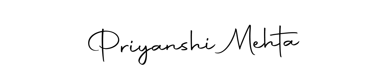 Create a beautiful signature design for name Priyanshi Mehta. With this signature (Autography-DOLnW) fonts, you can make a handwritten signature for free. Priyanshi Mehta signature style 10 images and pictures png