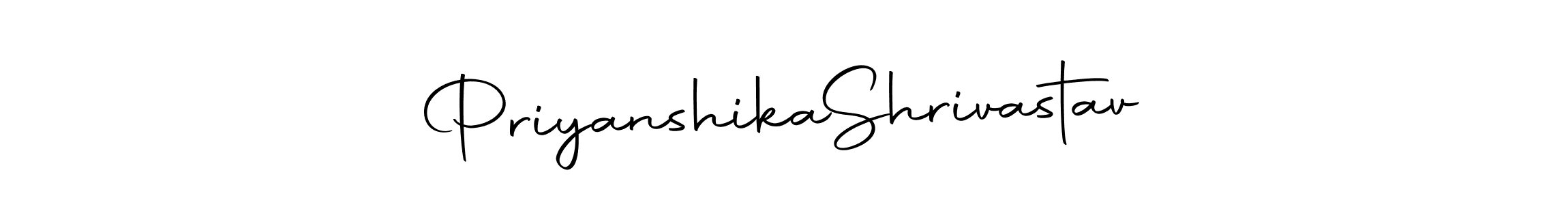 The best way (Autography-DOLnW) to make a short signature is to pick only two or three words in your name. The name Priyanshika  Shrivastav include a total of six letters. For converting this name. Priyanshika  Shrivastav signature style 10 images and pictures png