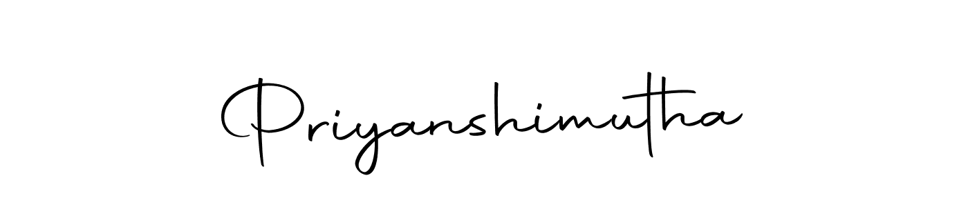The best way (Autography-DOLnW) to make a short signature is to pick only two or three words in your name. The name Priyanshimutha include a total of six letters. For converting this name. Priyanshimutha signature style 10 images and pictures png