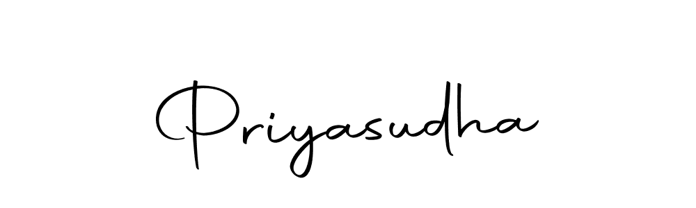 Design your own signature with our free online signature maker. With this signature software, you can create a handwritten (Autography-DOLnW) signature for name Priyasudha. Priyasudha signature style 10 images and pictures png