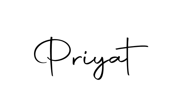 Use a signature maker to create a handwritten signature online. With this signature software, you can design (Autography-DOLnW) your own signature for name Priyat. Priyat signature style 10 images and pictures png