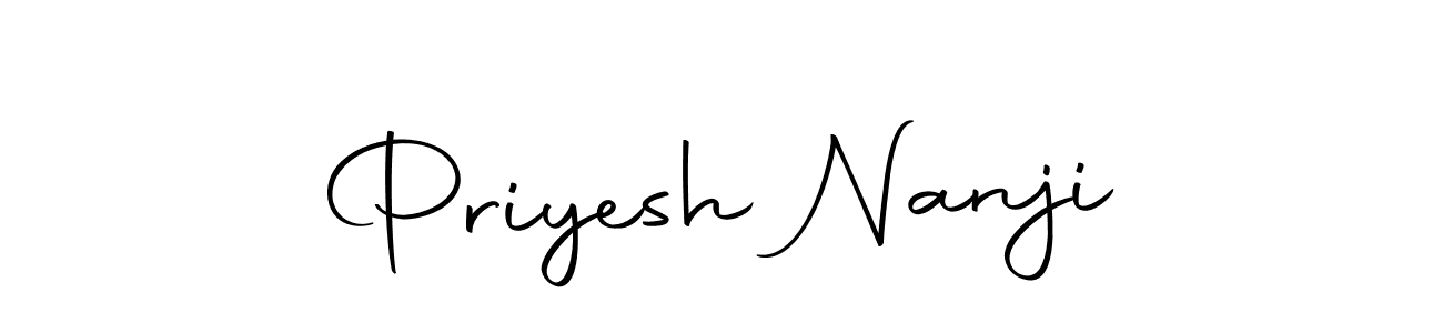 How to make Priyesh Nanji signature? Autography-DOLnW is a professional autograph style. Create handwritten signature for Priyesh Nanji name. Priyesh Nanji signature style 10 images and pictures png