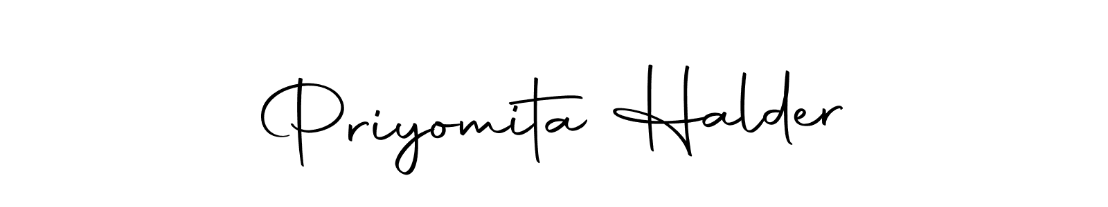 Create a beautiful signature design for name Priyomita Halder. With this signature (Autography-DOLnW) fonts, you can make a handwritten signature for free. Priyomita Halder signature style 10 images and pictures png