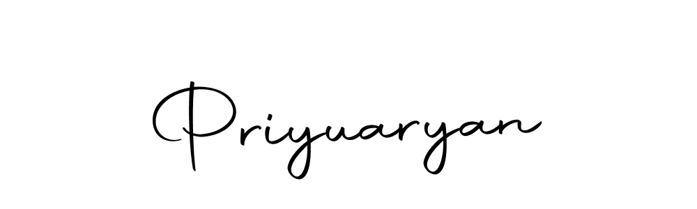 Design your own signature with our free online signature maker. With this signature software, you can create a handwritten (Autography-DOLnW) signature for name Priyuaryan. Priyuaryan signature style 10 images and pictures png