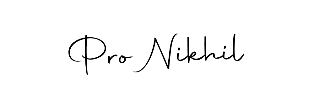 How to make Pro Nikhil name signature. Use Autography-DOLnW style for creating short signs online. This is the latest handwritten sign. Pro Nikhil signature style 10 images and pictures png