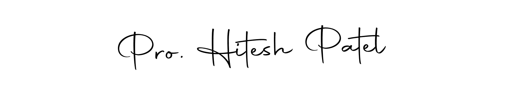 How to make Pro. Hitesh Patel name signature. Use Autography-DOLnW style for creating short signs online. This is the latest handwritten sign. Pro. Hitesh Patel signature style 10 images and pictures png