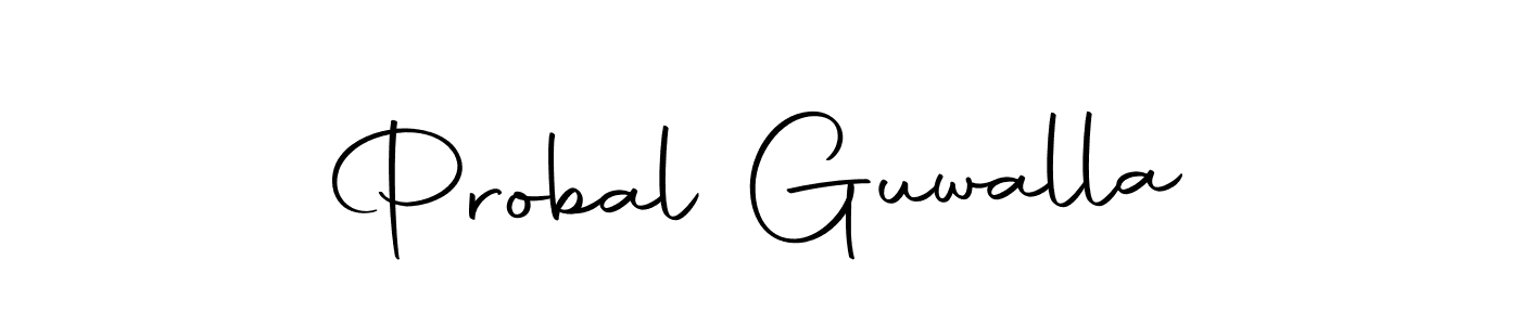 The best way (Autography-DOLnW) to make a short signature is to pick only two or three words in your name. The name Probal Guwalla include a total of six letters. For converting this name. Probal Guwalla signature style 10 images and pictures png