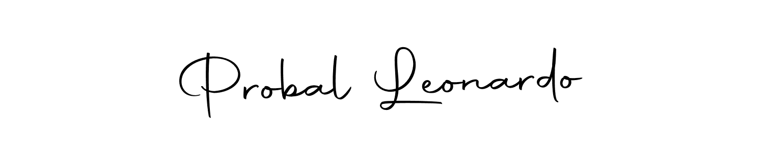 How to make Probal Leonardo name signature. Use Autography-DOLnW style for creating short signs online. This is the latest handwritten sign. Probal Leonardo signature style 10 images and pictures png