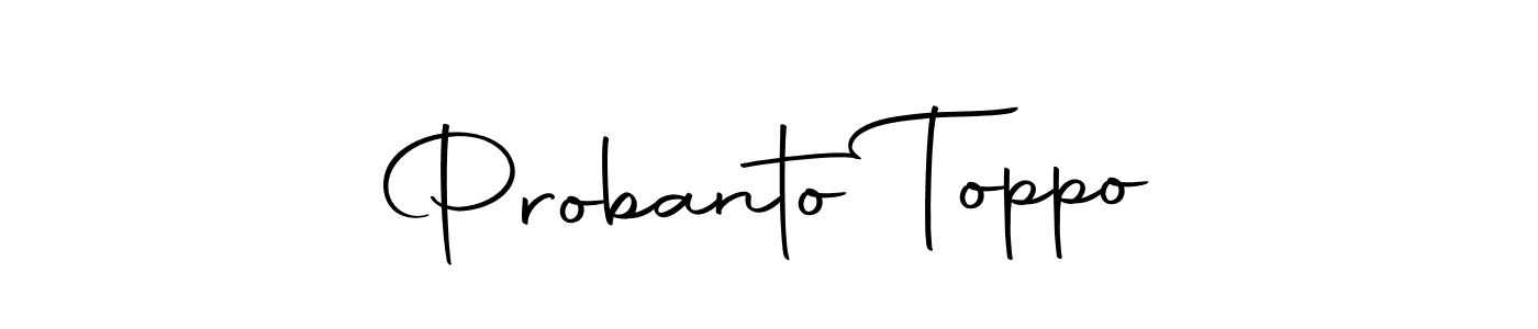 This is the best signature style for the Probanto Toppo name. Also you like these signature font (Autography-DOLnW). Mix name signature. Probanto Toppo signature style 10 images and pictures png