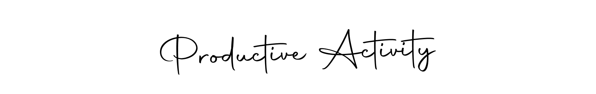 Autography-DOLnW is a professional signature style that is perfect for those who want to add a touch of class to their signature. It is also a great choice for those who want to make their signature more unique. Get Productive Activity name to fancy signature for free. Productive Activity signature style 10 images and pictures png