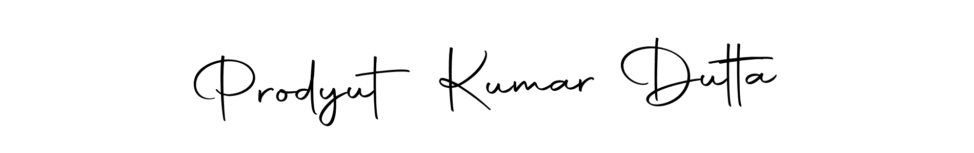 How to make Prodyut Kumar Dutta name signature. Use Autography-DOLnW style for creating short signs online. This is the latest handwritten sign. Prodyut Kumar Dutta signature style 10 images and pictures png