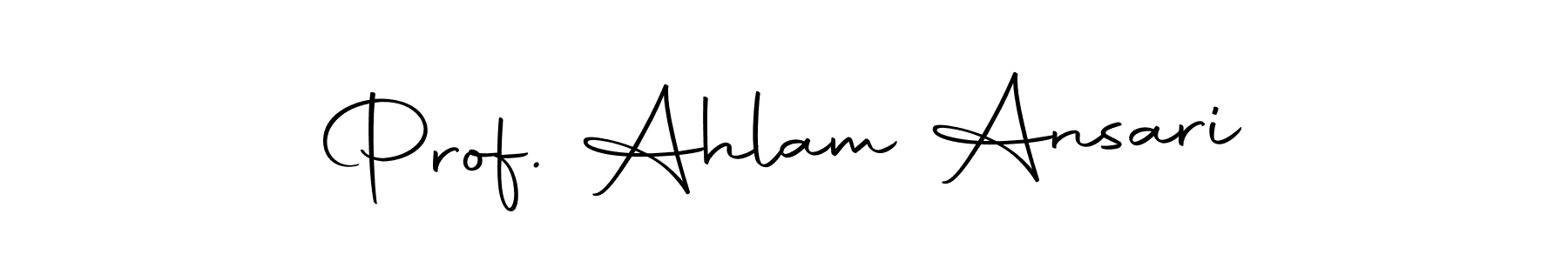 Use a signature maker to create a handwritten signature online. With this signature software, you can design (Autography-DOLnW) your own signature for name Prof. Ahlam Ansari. Prof. Ahlam Ansari signature style 10 images and pictures png