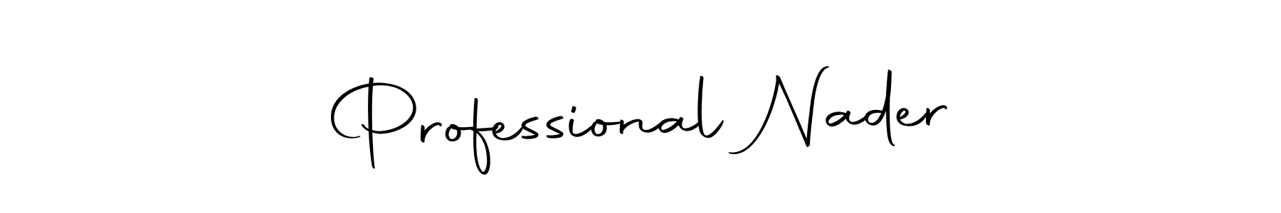 Use a signature maker to create a handwritten signature online. With this signature software, you can design (Autography-DOLnW) your own signature for name Professional Nader. Professional Nader signature style 10 images and pictures png