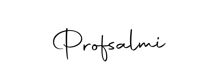 Use a signature maker to create a handwritten signature online. With this signature software, you can design (Autography-DOLnW) your own signature for name Profsalmi. Profsalmi signature style 10 images and pictures png