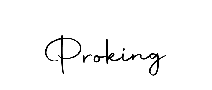 Make a beautiful signature design for name Proking. With this signature (Autography-DOLnW) style, you can create a handwritten signature for free. Proking signature style 10 images and pictures png