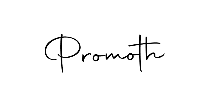 Use a signature maker to create a handwritten signature online. With this signature software, you can design (Autography-DOLnW) your own signature for name Promoth. Promoth signature style 10 images and pictures png