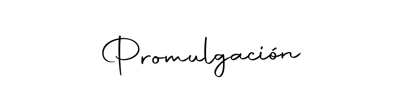 Design your own signature with our free online signature maker. With this signature software, you can create a handwritten (Autography-DOLnW) signature for name Promulgación. Promulgación signature style 10 images and pictures png