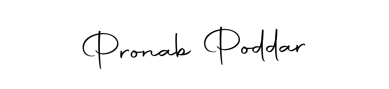 How to make Pronab Poddar name signature. Use Autography-DOLnW style for creating short signs online. This is the latest handwritten sign. Pronab Poddar signature style 10 images and pictures png