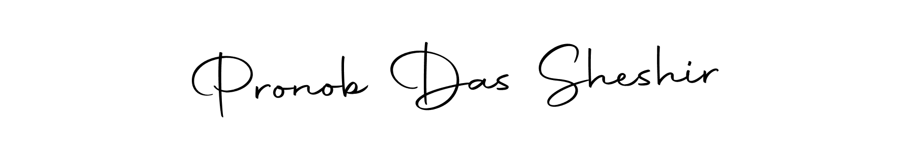 How to make Pronob Das Sheshir name signature. Use Autography-DOLnW style for creating short signs online. This is the latest handwritten sign. Pronob Das Sheshir signature style 10 images and pictures png