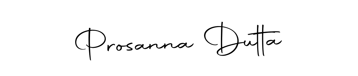 How to make Prosanna Dutta name signature. Use Autography-DOLnW style for creating short signs online. This is the latest handwritten sign. Prosanna Dutta signature style 10 images and pictures png