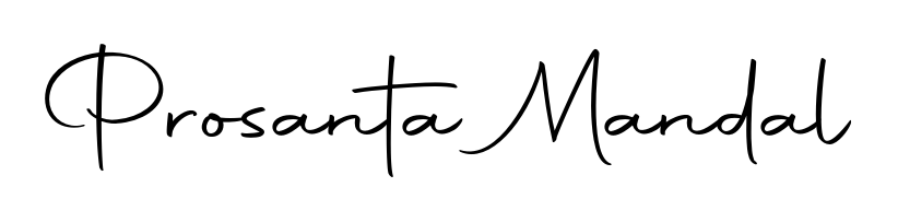Try this chic Prosanta Mandal handwritten sign style. Using Autography-DOLnW font elements, it gives your name a sleek, memorable identity. Prosanta Mandal signature style 10 images and pictures png