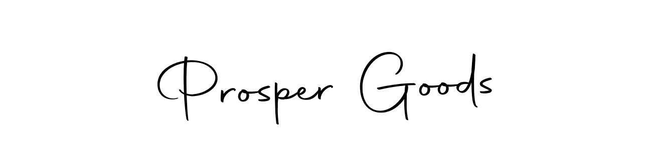 How to make Prosper Goods name signature. Use Autography-DOLnW style for creating short signs online. This is the latest handwritten sign. Prosper Goods signature style 10 images and pictures png