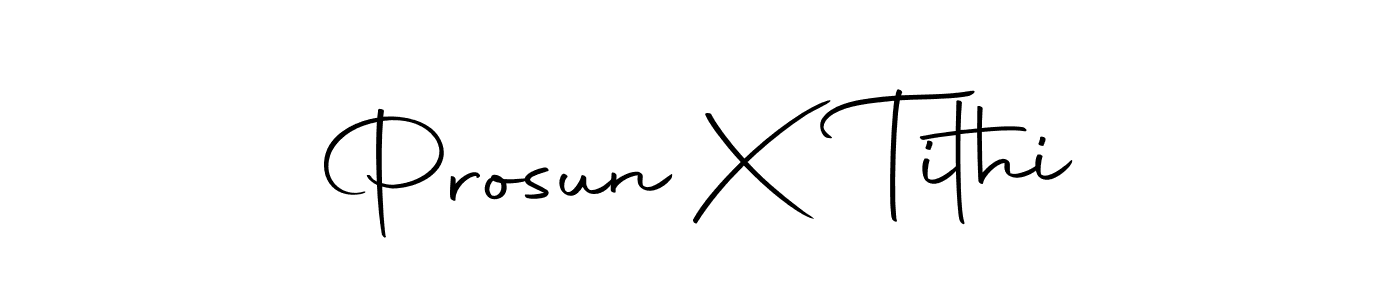 Design your own signature with our free online signature maker. With this signature software, you can create a handwritten (Autography-DOLnW) signature for name Prosun X Tithi. Prosun X Tithi signature style 10 images and pictures png
