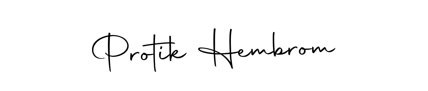 Make a beautiful signature design for name Protik Hembrom. With this signature (Autography-DOLnW) style, you can create a handwritten signature for free. Protik Hembrom signature style 10 images and pictures png