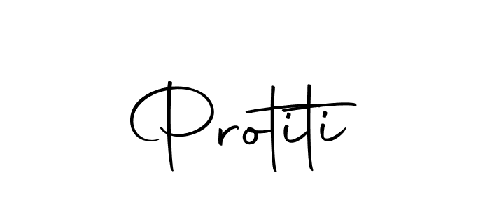 Use a signature maker to create a handwritten signature online. With this signature software, you can design (Autography-DOLnW) your own signature for name Protiti. Protiti signature style 10 images and pictures png