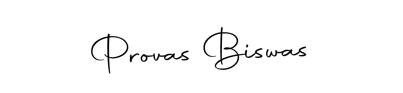 Design your own signature with our free online signature maker. With this signature software, you can create a handwritten (Autography-DOLnW) signature for name Provas Biswas. Provas Biswas signature style 10 images and pictures png