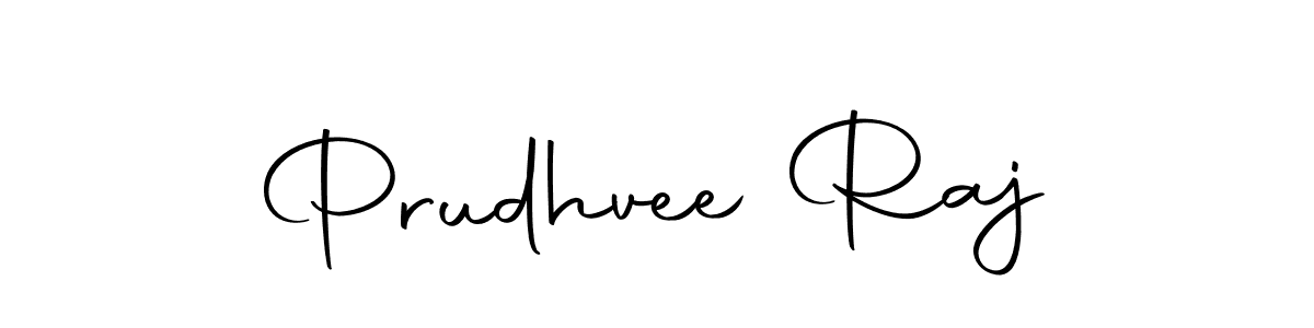 How to make Prudhvee Raj name signature. Use Autography-DOLnW style for creating short signs online. This is the latest handwritten sign. Prudhvee Raj signature style 10 images and pictures png