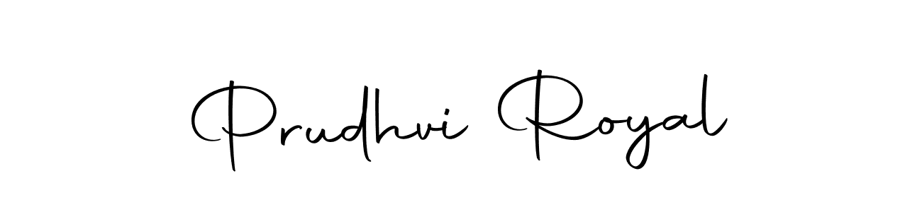 Create a beautiful signature design for name Prudhvi Royal. With this signature (Autography-DOLnW) fonts, you can make a handwritten signature for free. Prudhvi Royal signature style 10 images and pictures png