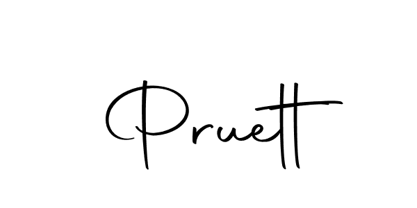 Create a beautiful signature design for name Pruett. With this signature (Autography-DOLnW) fonts, you can make a handwritten signature for free. Pruett signature style 10 images and pictures png